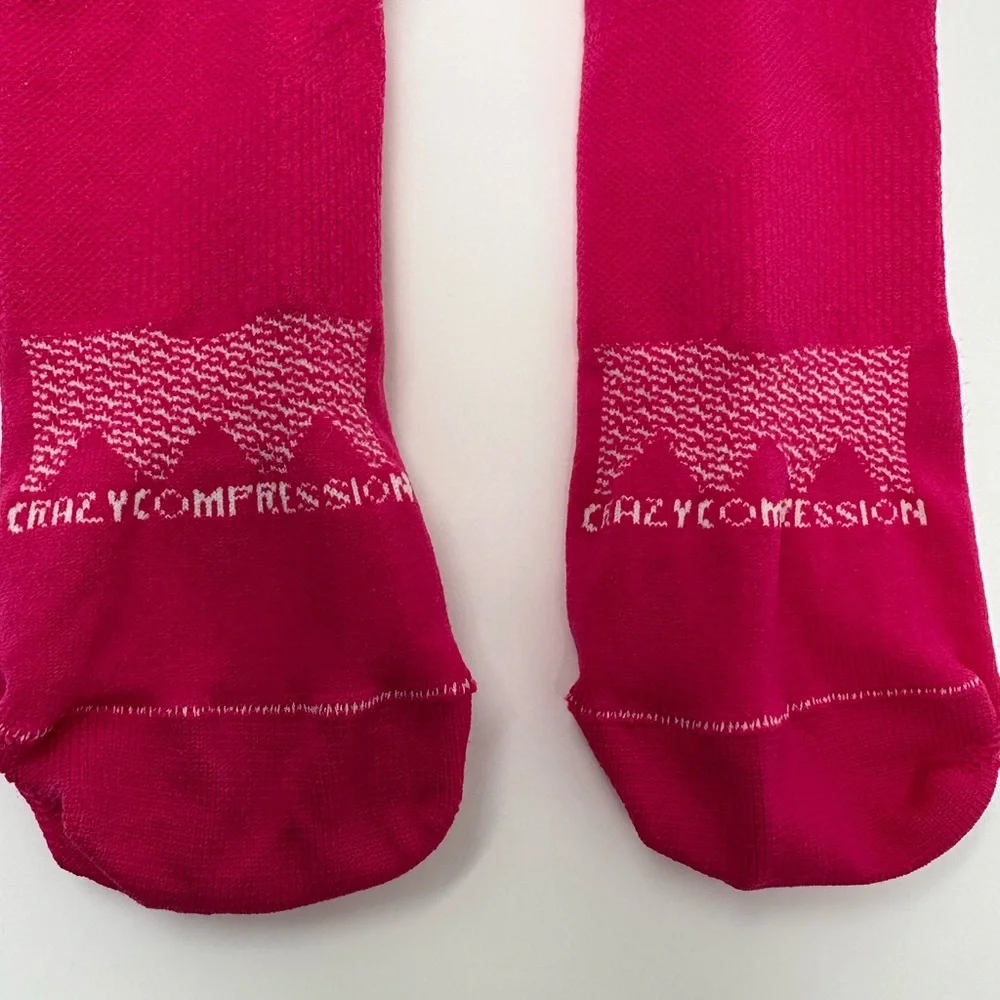 Crazy Compression Hot Pink Compression Socks Y2K Athleisure Statement | Sm/Md